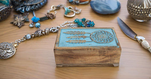 Great Birthday Gift Ideas Handmade Decorative Wooden Dream Catcher Jewelry Box Jewelry Organizer Keepsake Box Treasure Chest Trinket Holder Watch ...