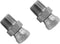 (2-PACK) 1404-06-04 Hydraulic Hose Adapter Fitting 3/8" Male (3/8"-18NPTF) × 1/4" Female Swivel (1/4"-18NPSM) SAE Straight Pipe Joints Tube Connec...
