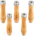 5pcs Wooden File Handle with Strong Metal Collars, Large Wood Handle for 10"-12" File, Screwdriver Hand Drill File Handle Cutting Tool Craft - Ape...
