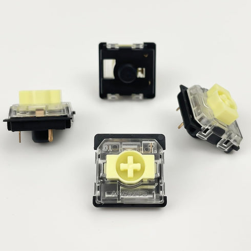 DRAOZA GATERON KS-33 Low Profile Banana Keyboard Switches, 65gf 3 Pin Tactile Pre-lubed Switches RGB LED for MX Mechanical Keyboard (10PCS)...