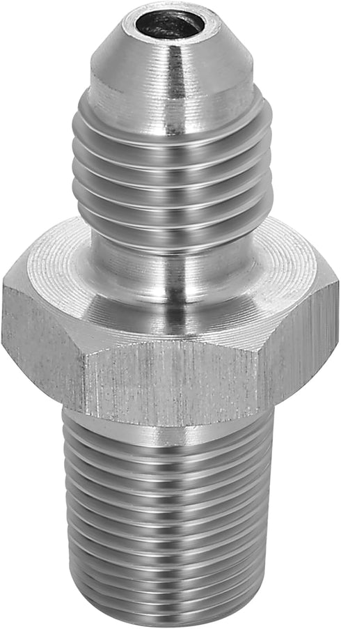 EVIL ENERGY 3AN Male Flare to 1/8" NPT Pipe Fitting Adapter Stainless Steel Straight...