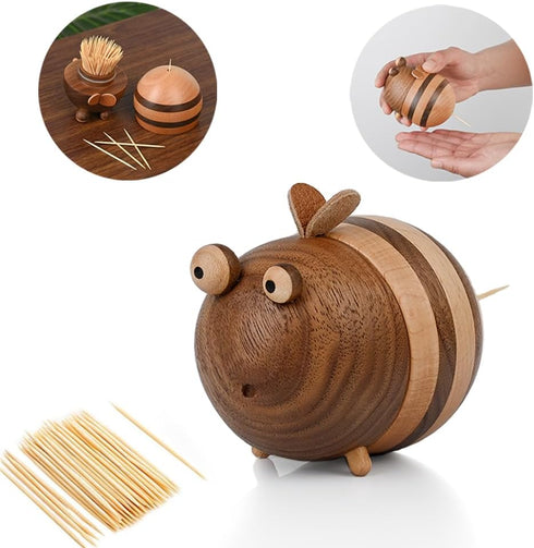 Bee Toothpick Holder Dispenser - Unique Kitchen Gadgets for Home Decor and Gifts, Cute Kitchen Accessories for Bee Lovers, Bee Decor - Perfect Kit...