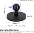 66mm(2.6") Diameter Round Magnetic Mount Base with 1" Ball,Compatible with RAM Mounts B Size Double Socket Arm and Other 1inch Ball Bike Motorcycl...