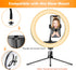 Ring Light Phone Holder Universal Phone Holder for Ring Light with 1/4 and Hot Shoe Adapter, Flexible Phone Mount for RingLight and Tripod Stand...