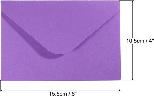PATIKIL Mini Envelopes, 50 Pack Gift Cards Business Cards Envelope for Greeting Weddings, Purple...