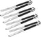 4 Pack Premium Stainless Steel Kitchen Tongs, Serving Tongs for Cooking, XEVOM Metal Food Tongs with Non-Slip Grip, Heat Resistant Grill Tongs 12 ...