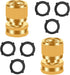 Garden Water Pipe Quick Connect, No-Leak 3/4 Inch GHT Thread Fitting Water Hose Female Adapter, Heavy-Duty Rust Resistant Brass Water Pipe Connect...