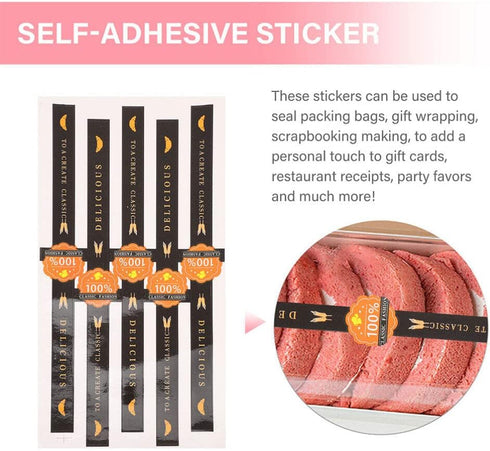 100pcs Stickers Sticker Decals Decorative Baking Labels Decorative Label Sticker Label Self Adhesive Paper Sticker Packaging Sticker Biscuit Kraft...