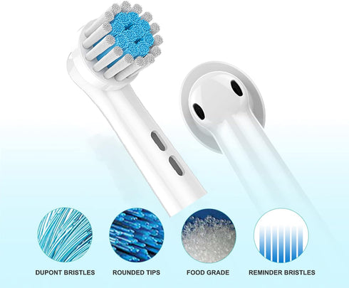 Toothbrush Heads for Oral B Braun Replacement Heads, Professional Electric Toothbrush Heads, Precision Clean Brush Heads Refill Compatible with Or...