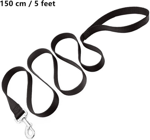 Pet Dog Training Leash Strong Durable Nylon Lead, Traction Rope, 5 Feet Long for Puppy Kitty Rabbit Training or Walk 3 Pack Set...