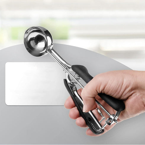 Cookie Scoop, 18/8 Stainless Steel Cookie Scooper, Cookie Scoops for Baking, 3Tbsp/45ml/1.5oz Cookie Dough Scoop, Ice Cream Scooper with Trigger R...