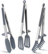 Tongs for Cooking, 12" Kitchen Tongs with Silicone Tips, Food Grade Serving Tongs Set of 3, Grey...