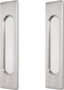 18CM Self-Stick Rectangual Sliding Door Pulls, 2pcs Brushed Steel Aluminum Alloy Flush Pull Punch-Free Handle for Sliding Barn Door Windows Cabine...