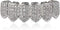 JINAO Grillz Diamond Grills for Your Teeth for Men Women 18K Gold Plated Iced Out Macro Pave Cubic Zirconia Mouth Grill with Extra Molding Bars In...