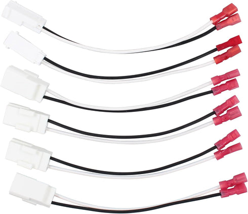 NewYall 6Pcs Dash Tweeter Door Speaker Wire Harness Adapter for Wrangler Compass Patriot Charger Challenger Grand Caravan Dart Avenger ProMaster R...
