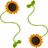 2 Pieces Handmade Sunflower Car Accessories Sunflower Pendants Car Mirror Hanging Accessories...