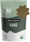 J Mac Botanicals, Organic Rubbed Sage (8 oz), Certified Organic Dried Sage Leaf, Herb Seasoning, Excellent for sausage making, fresh dry leaves, F...