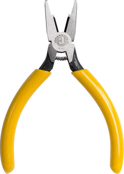 Jonard Tools JIC-891 Connector Crimping Plier with Side Cutter, 5-13/16" Length,Yellow...