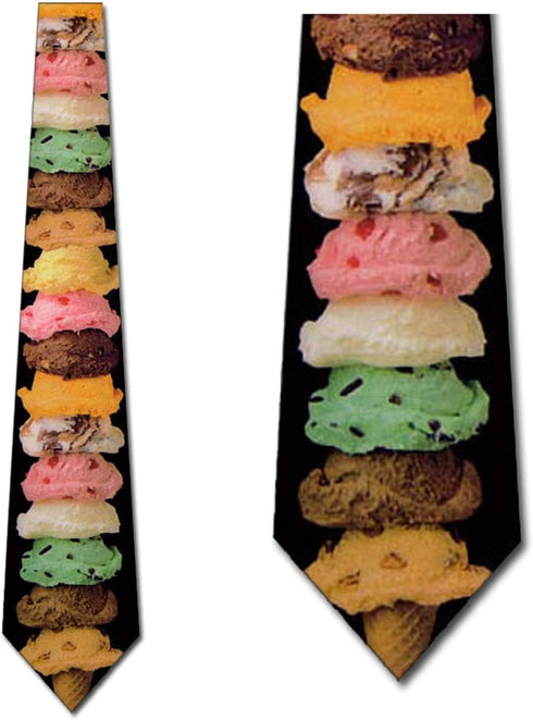 Ice Cream Cone Tie Mens Neckties by Three Rooker...