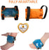 BodyMoves Kid's Ankle brace support PLUS Hot and Cold Ice Pack (Active Blue, MED for Big KIds (US 3.5-7))...