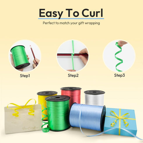 500 Yards 3/16" Crimped Curling Ribbon Dark Green, Balloon String Curly Ribbon 1 Roll for Gift Wrapping, Birthday Wedding Party Festival Decoratio...
