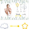 CSFOTO Baby Milestone Blanket 60''x40'' Eucalyptus Leaves Newborn Photography Props Blanket for Boy & Girl Personalized Shower Props Baby Age Blan...