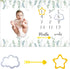 CSFOTO Baby Milestone Blanket 60''x40'' Eucalyptus Leaves Newborn Photography Props Blanket for Boy & Girl Personalized Shower Props Baby Age Blan...