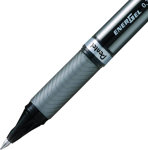 Pentel EnerGel NV Liquid Gel Pen, 0.7mm, Medium Line Capped, Metal Tip, Black Ink Sold as 1...