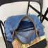 Denim Purse for Women Cross Body Bag Blue Jean Purses Canvas Tote Crescent Shoulder Bag Crossbody Hobo Handbags...