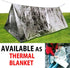 Emergency Survival Tent 2 Person Waterproof Reflective, Thermal Space Blanket for Camping, Life Saving Equipment, Outdoor Mountain Shelter (1 Pack...