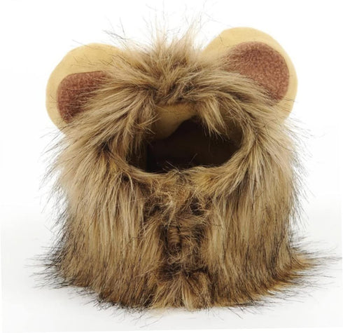 1pc Funny Wigs Dog Wigs Dog Lion Cosplay Realistic Lion Mane Hats Aquarium Plant Holder Costume Bonnet Cat Costume Hat Cat Lion Costume Dog Lion H...