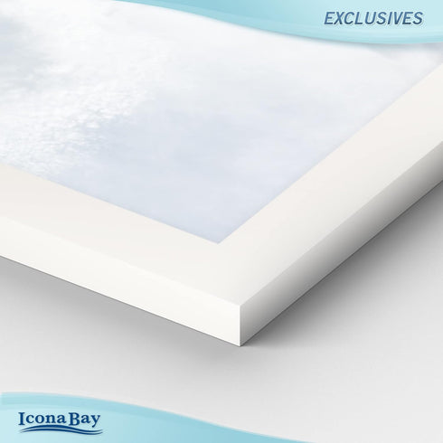 Icona Bay - 11x14 White Picture Frame - Sturdy Wood Composite Photo Frame - Sleek Design, Wall Mount Only - Exclusives Collection...