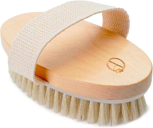 Oliver & Emilia Dry Brush with Pouch - Body Exfoliator for Smooth Skin, Cellulite Reduction, Skin Brush for Dry Brushing, Exfoliating Body Scrubbe...