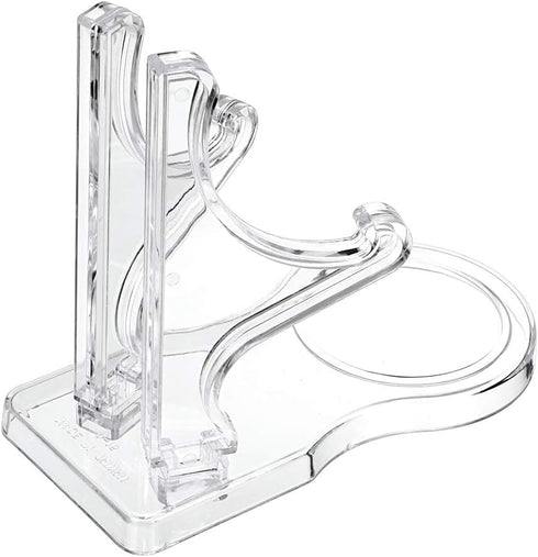Hipiwe Acrylic Tea Cup Saucer Display Stands Clear Dinnerware Display Easel Stand Teacup Sets Plate Holder, Pack of 5 , High Legs...