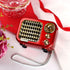Retro Bluetooth Speaker Red Vintage Style with FM Radio Strong Bass Enhancement Loud Volume AUX TF Card MP3 Player...