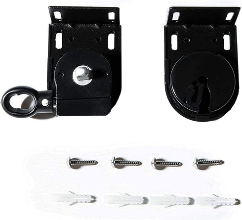 Crodless Bracket,Universal Replacement Installation Accessories for Indoor/Outdoor Sunshade and Roller Blinds(Black)...