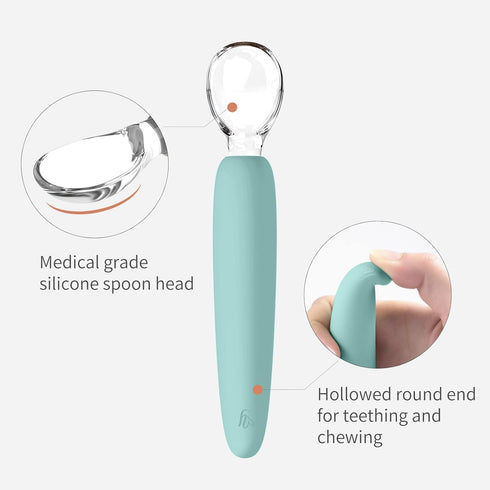 YOOFOREA Platinum Silicone Suction Bowl & Spoon Set for Baby Led Weaning I First Stage 4 Months+ Toddler Infant Baby I 100% Food Grade Silicone I ...