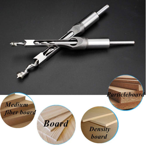 SaferCCTV Square Hole Drill Bit, 1/2 Inch Woodworking Mortiser Drill Bit, Hollow Chisel Mortise Drill Tool...
