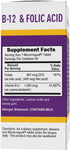 Superior Source No Shot Vitamin B12 Cyanocobalamin (1000 mcg), Folic Acid (400 mcg), Quick Dissolve MicroLingual Tablets, 60 Ct, Increase Energy, ...