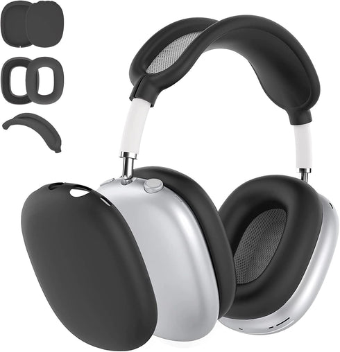 3 in 1 Silicone Case Cover Compatible with Apple Airpods Max Headphones, Anti-Scratch Ear Pad Case Cover Ear Cups Cover and Headband Cover Compati...