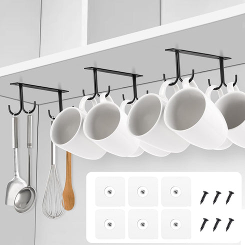 Coffee Cup Holder-Mug Hooks Holder for Cabinet,Cup Organizer for Kitchen Cabinets and Storage Handing Coffee Cup Mug Rack for Kitchen Cabinet Orga...