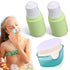 3 PCS Sunscreen Applicator for Kids, Soft Sunblock Brush + 2 PCS Empty Roller Ball Container for Sunscreen Lotion, Sunscreen Applicators for Famil...
