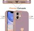 Teageo Compatible with iPhone 11 Case for Women Girl Cute Love-Heart Luxury Bling Plating Soft Back Cover Raised Full Camera Protection Bumper Sil...