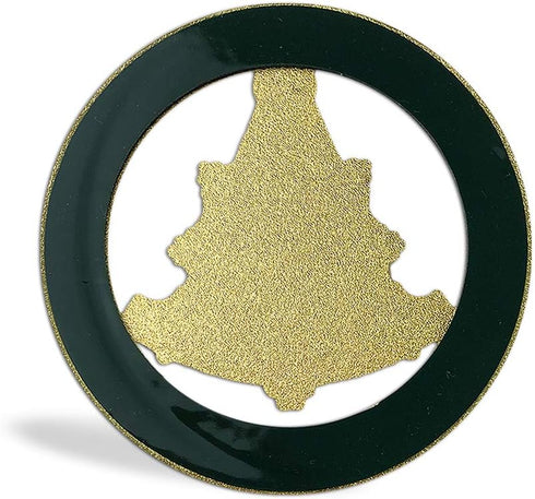 Past Master Masonic Car Emblem Black & Golden Mason Auto Decal...