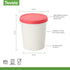 Tovolo Sweet Treat, Reusable Ice Cream Container for Homemade Ice Cream, Raspberry - 1 Quart Stackable Storage Tubs with Silicone Lids for Freezer...