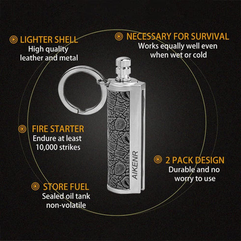 Permanent Match, Keychain Flint Metal Matchstick Fire Starter, Waterproof Emergency Flint Fire Starter for Outdoor Camping Survival,Great Gift...