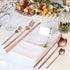 AARAINBOW 8 Pieces Stainless Steel Flatware Set Portable Reusable Cutlery Set Travel Utensils Set Including Chopsticks Knife Fork Spoon Straws Cle...