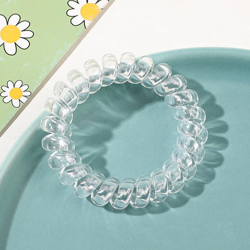 Spiral Hair Ties 20 Pieces Coil Hair Ties Traceless No Crease Phone Cord Hair Ties Waterproof Ponytail Holder 2.15inch No Damage Elastic Hair Band...