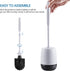 Toilet Brush, Toilet Bowl Brush and Holder Set for Bathroom, Toilet Cleaning Scrubber Cleaner Brush for Bathroom for Deep Cleaning with Stiff Plas...