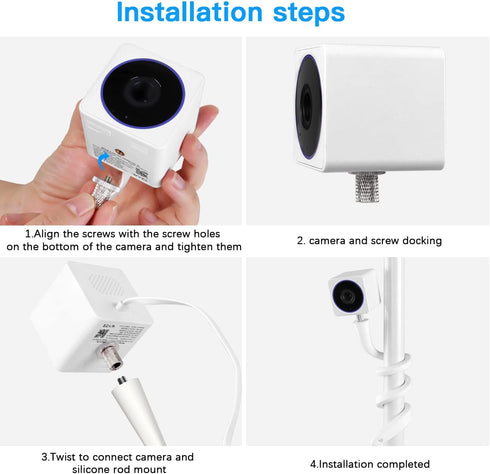 HOLACA Baby Monitor Flexible Twist Mount for Wyze Cam OG,Wyze Cam Outdoor v1/v2,Wyze Cam pan/pan v2/pan v3,Wyze Cam V3/V3 PRO Twist Versatile Moun...